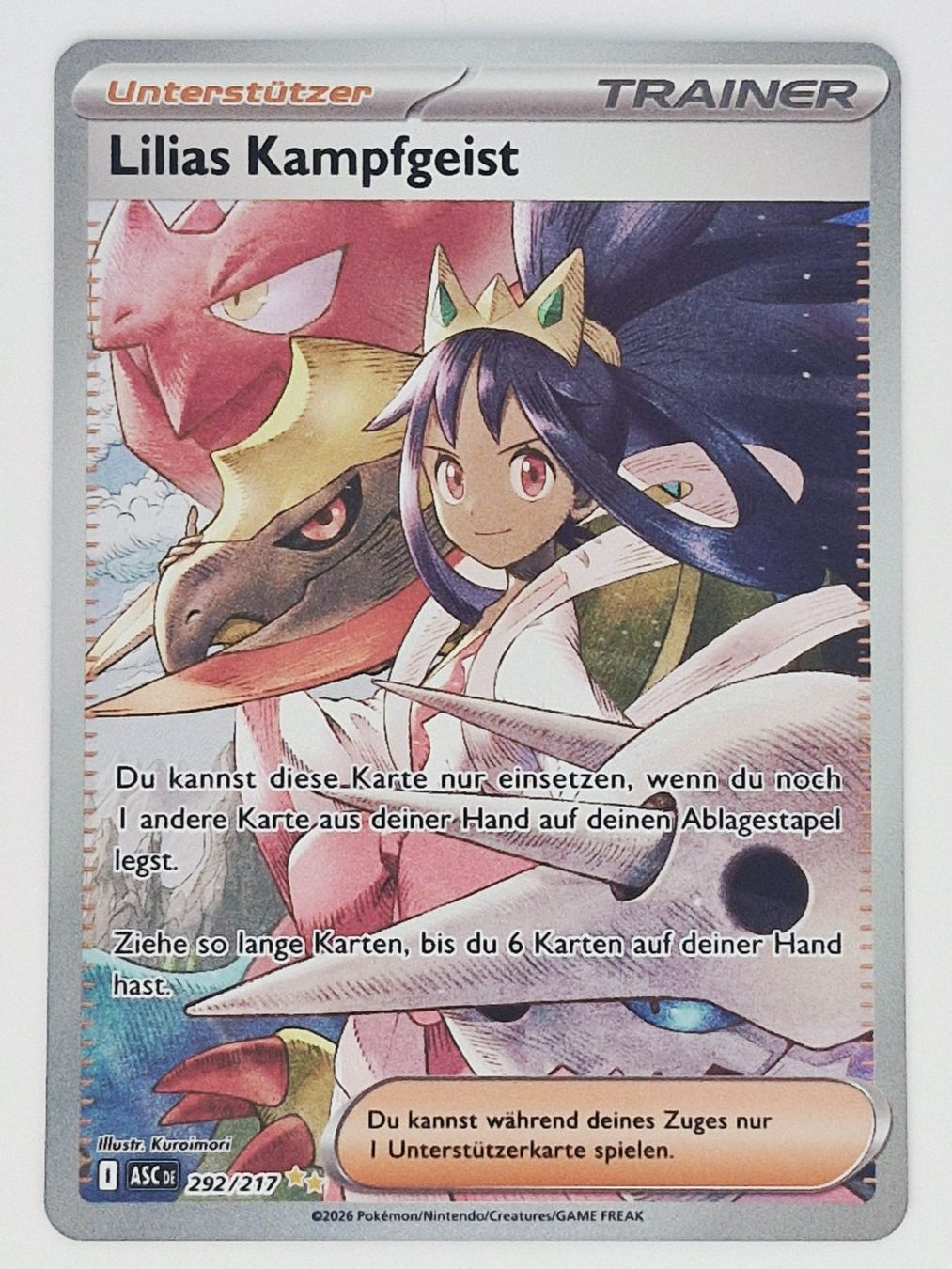 Pokémon Carte collezionabili: Lilias Kampfgeist / Iris's Fighting Spirit / ASC 292 – Nuovo (secondo la descrizione) da Arni AG venduto da PokemonCardsStore