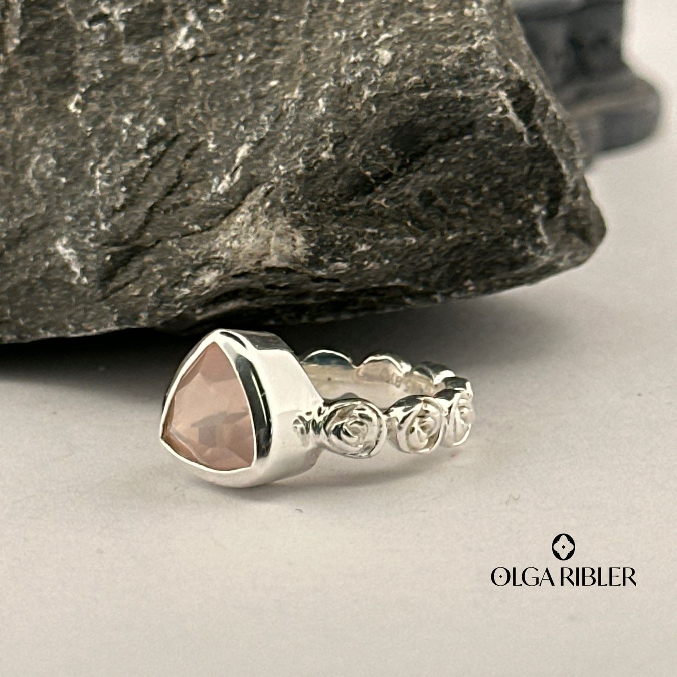 Olga Ribler Anelli: Rosenquarz Ring Silber 925 Ringgrösse 50 – Nuovo (secondo la descrizione) da Luzern venduto da Schmuckoutlet 4