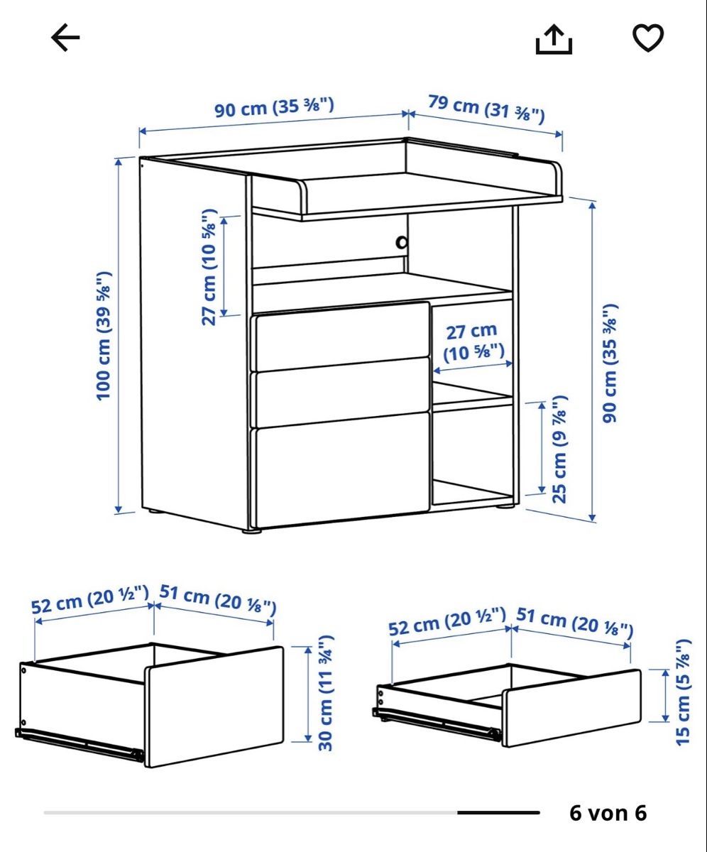 Ikea Fasciatoi & Accessori: Wickeltisch-Kommode mit Schubladen, top Zustand – Nuovo (secondo la descrizione) da Recherswil venduto da Luypol 1