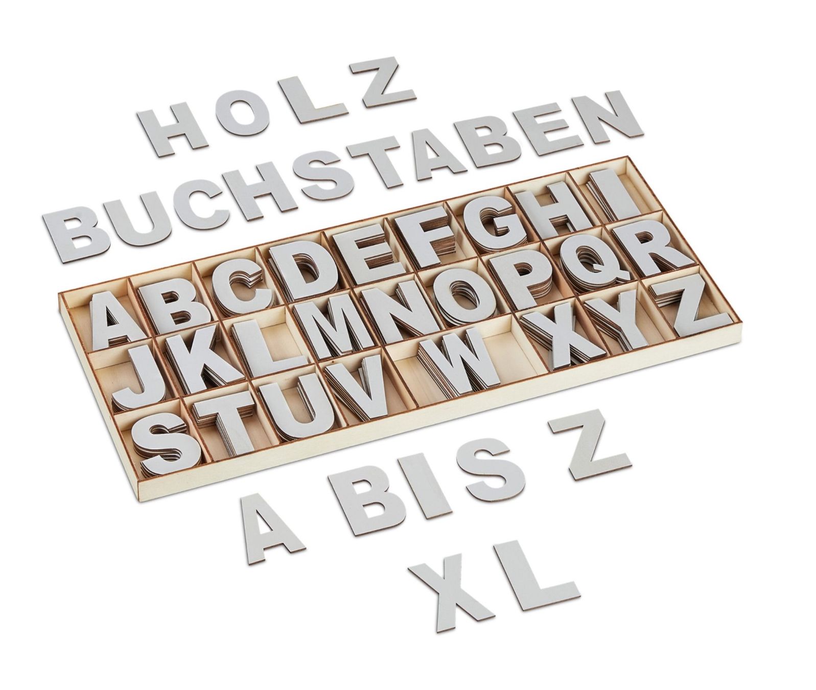 Tutte le decorazioni: 208-tlg. Holzbuchstaben Set – Nuovo e nell'imballaggio originale da Bülach venduto da StoreInShop