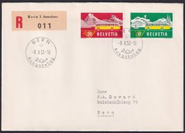 1953, Nr.314+315 Luxus-FDC mit Postautos, Kat: 100.-+ Bovard