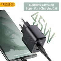 45W USB-C Ladegerät -> Samsung S26 Ultra, iPhone 17 pro Max