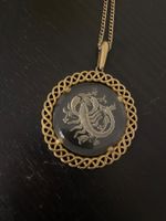 Vintage Kette mit Anhänger mit Sternzeichen Skorpion