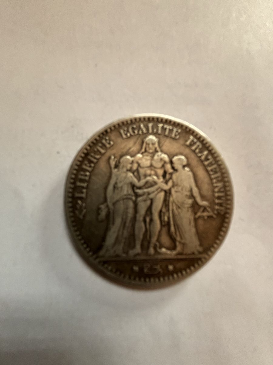 Alle Münzen: Münze 5 Francs 1875 – Gebraucht aus Uesslingen von Parma5 1