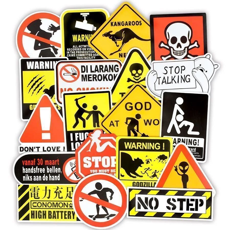 Sticker: 50 Stk. Warnung Aufkleber – Nuovo e nell'imballaggio originale da Winterthur venduto da Neilpryde01 2