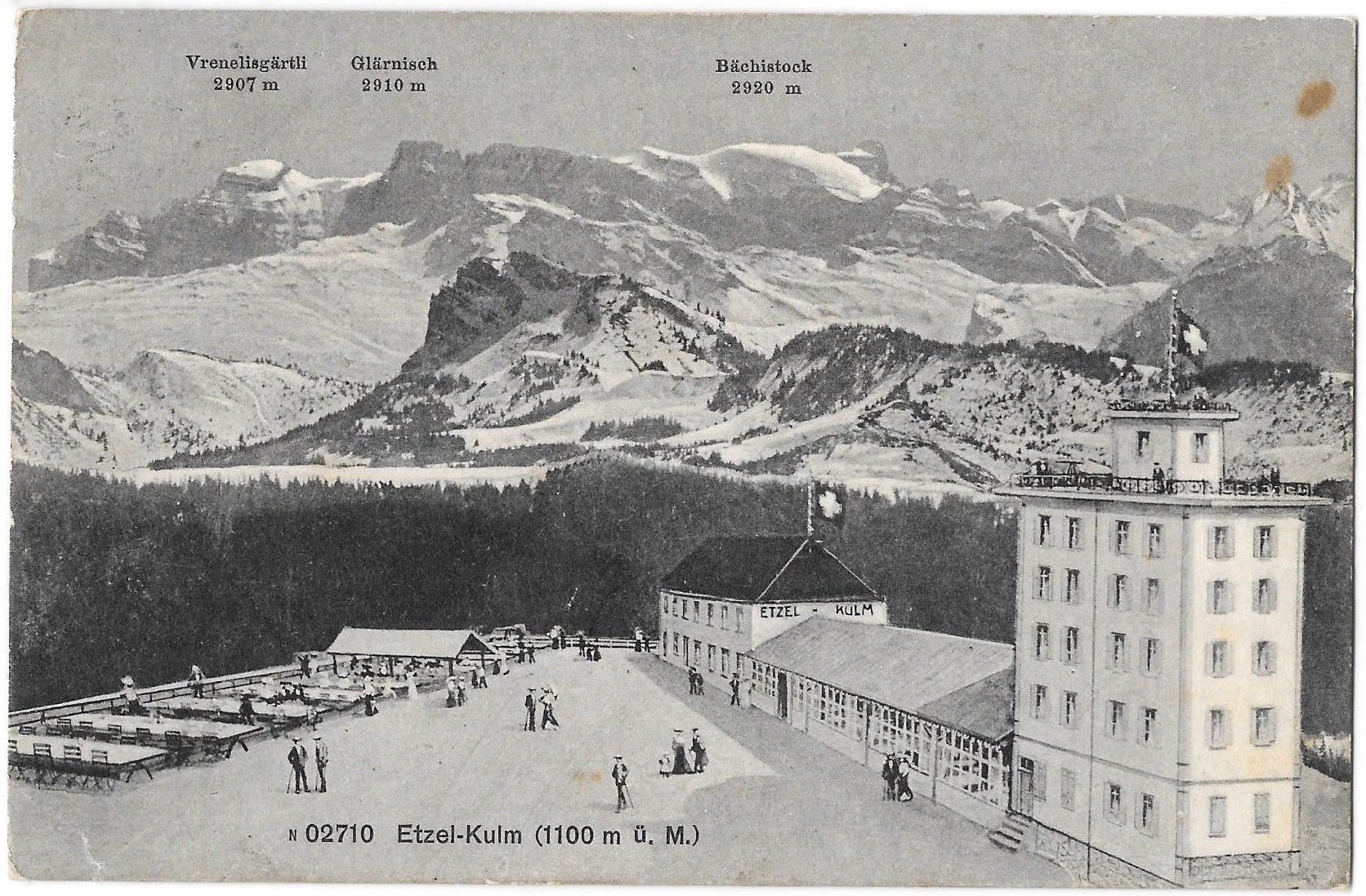 Cartoline postali: Feusisberg Etzel-Kulm Gasthaus – Usato da Olten venduto da clotaldi