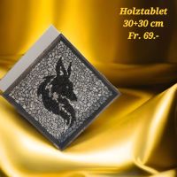 Reduzierter Preis Aufwändig Hand gearbeitetes Bild Wolf