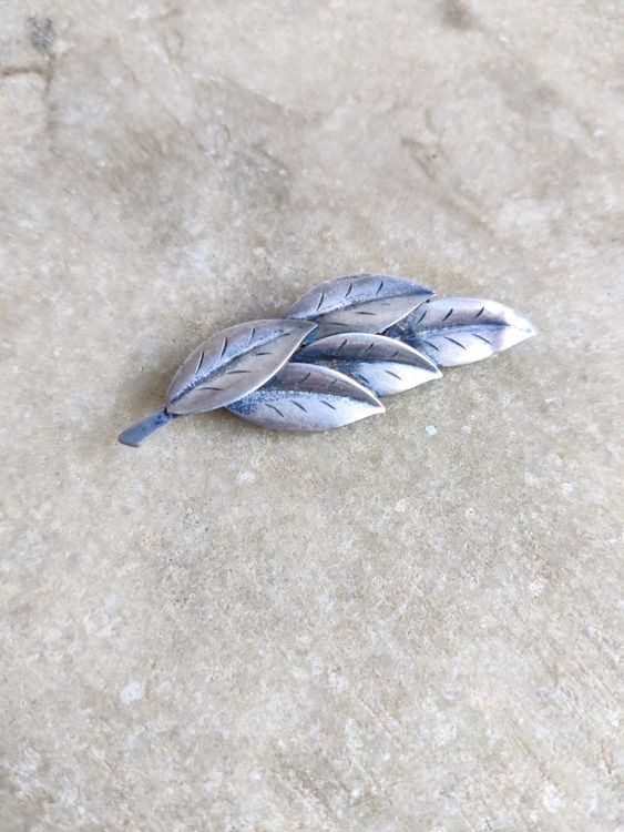 Broche Ancienne épingle En Argent - Bijou Vintage Non Signé - Occasion à Restaurer