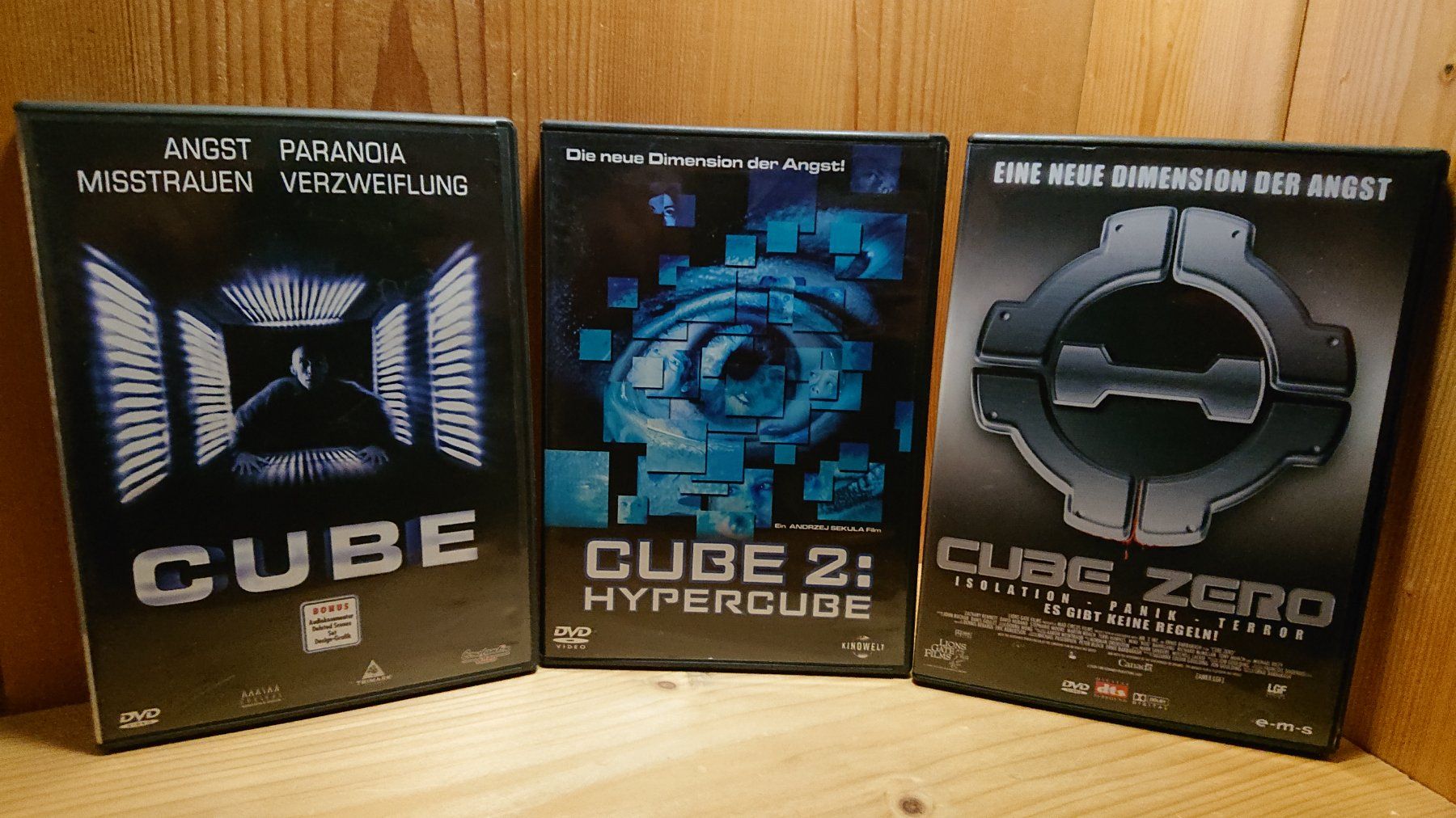 Tutti i DVDs: CUBE 1 bis 3 auf DVD – Usato da Wilderswil venduto da Exebub
