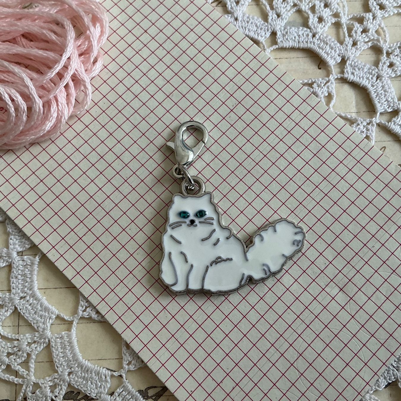 Ciondoli: 1x Anhanger Metall Katze chat émail pendentif – Nuovo (secondo la descrizione) da Meyrin venduto da laservette99
