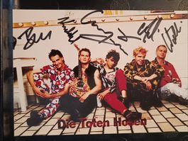 Die Toten Hosen - signierte alte Autogrammkarte