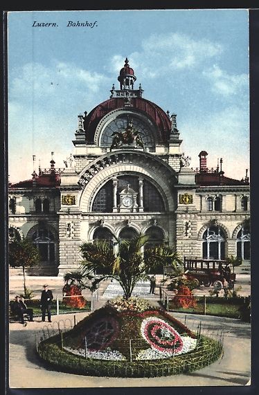 Cartoline postali: AK Luzern, Partie am Bahnhof – Usato da Berlin venduto da bartko-reher
