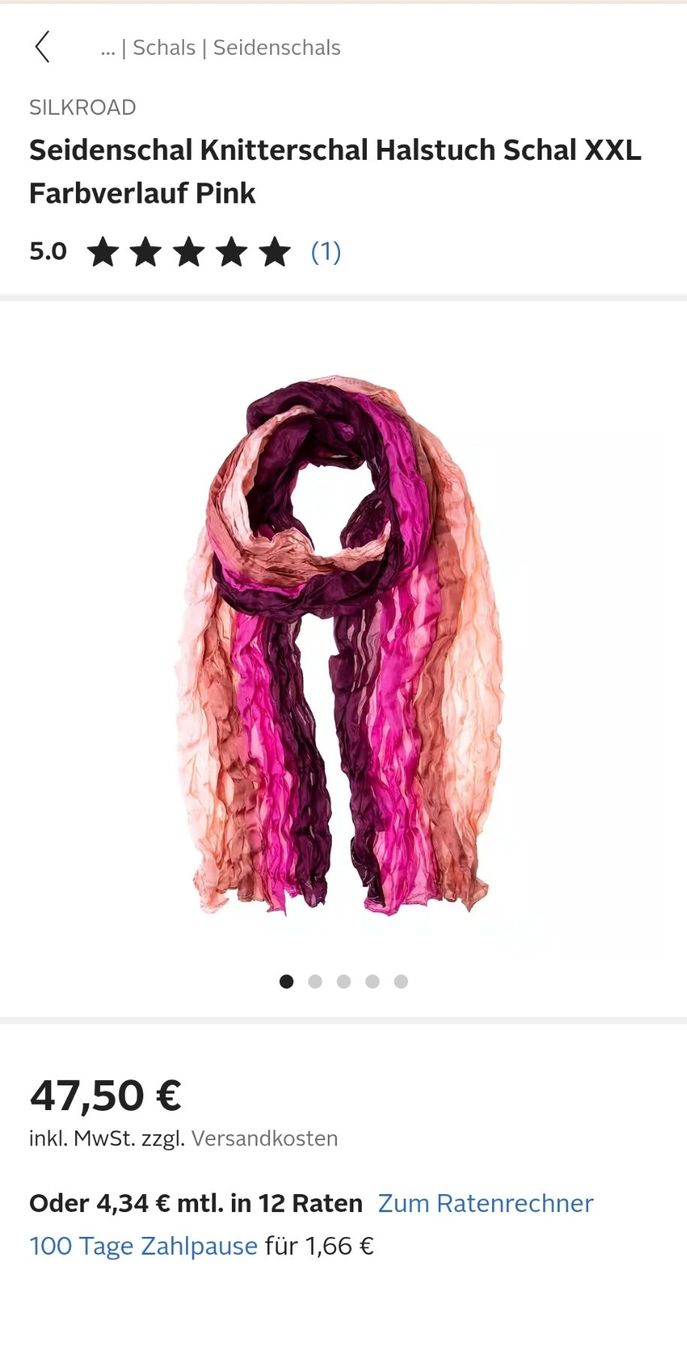 Foulard & Sciarpe: 🏷️ Silkroad Schal aus 100% Seide im Knitterlook 🧣 – Nuovo (secondo la descrizione) da Thalwil venduto da VitaMini 3