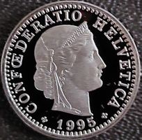 20 Rappen 1995 pp / aus Münzsatz / in einer Münzkapsel
