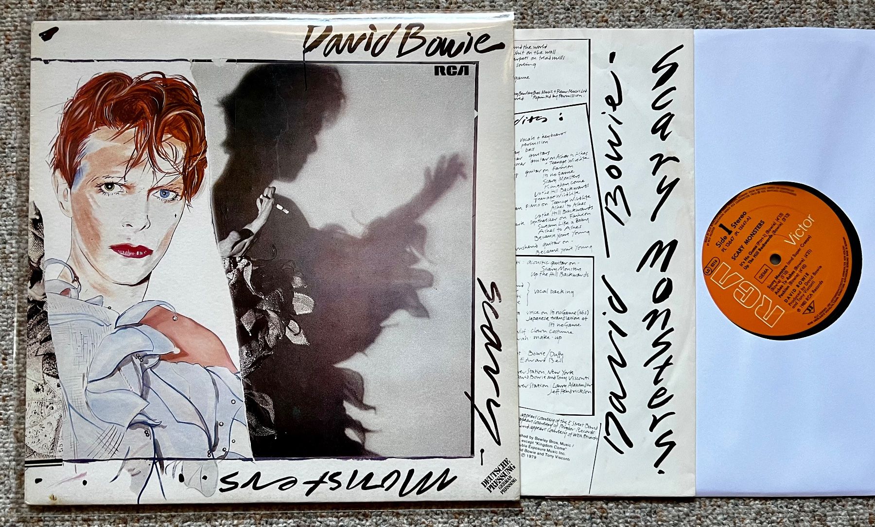 Schallplatten: David Bowie – Scary Monsters LP GEWASCHEN – Gebraucht aus Unterseen von