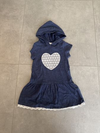 H&M Sommerkleid mit Kapuze, Grösse 98/104, Top Zustand!
