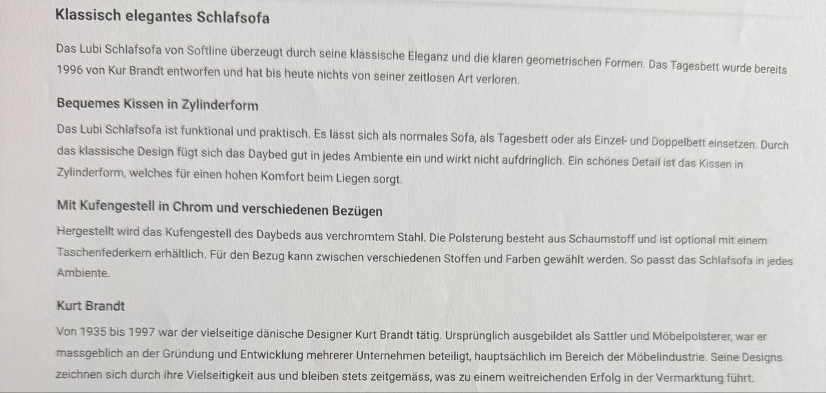 Divani: Schlafsofa Softline Lubi – Nuovo (secondo la descrizione) da Mumpf venduto da lui_ms69 3