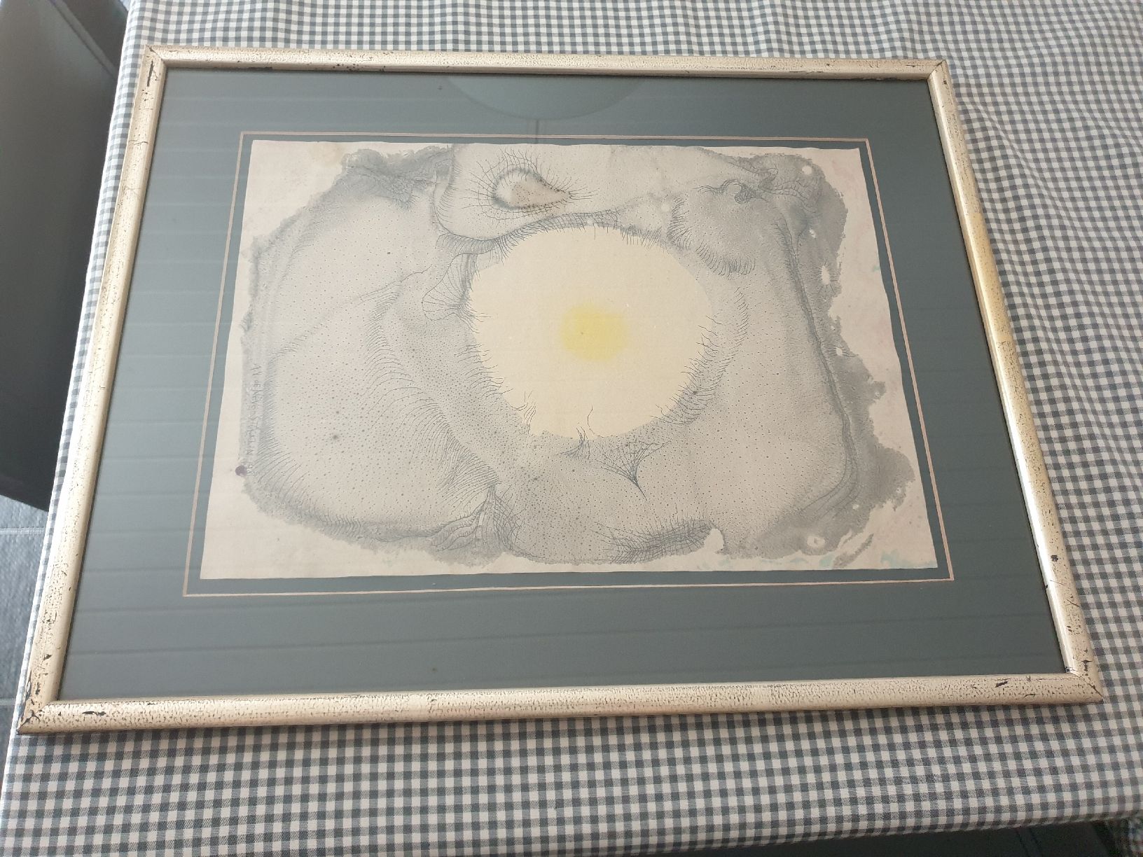 Dipinti: Bild gerahmt Abstrakte Kunst 44x56cm, 1981 – Usato da Rebstein venduto da AntikesundKrempel 4