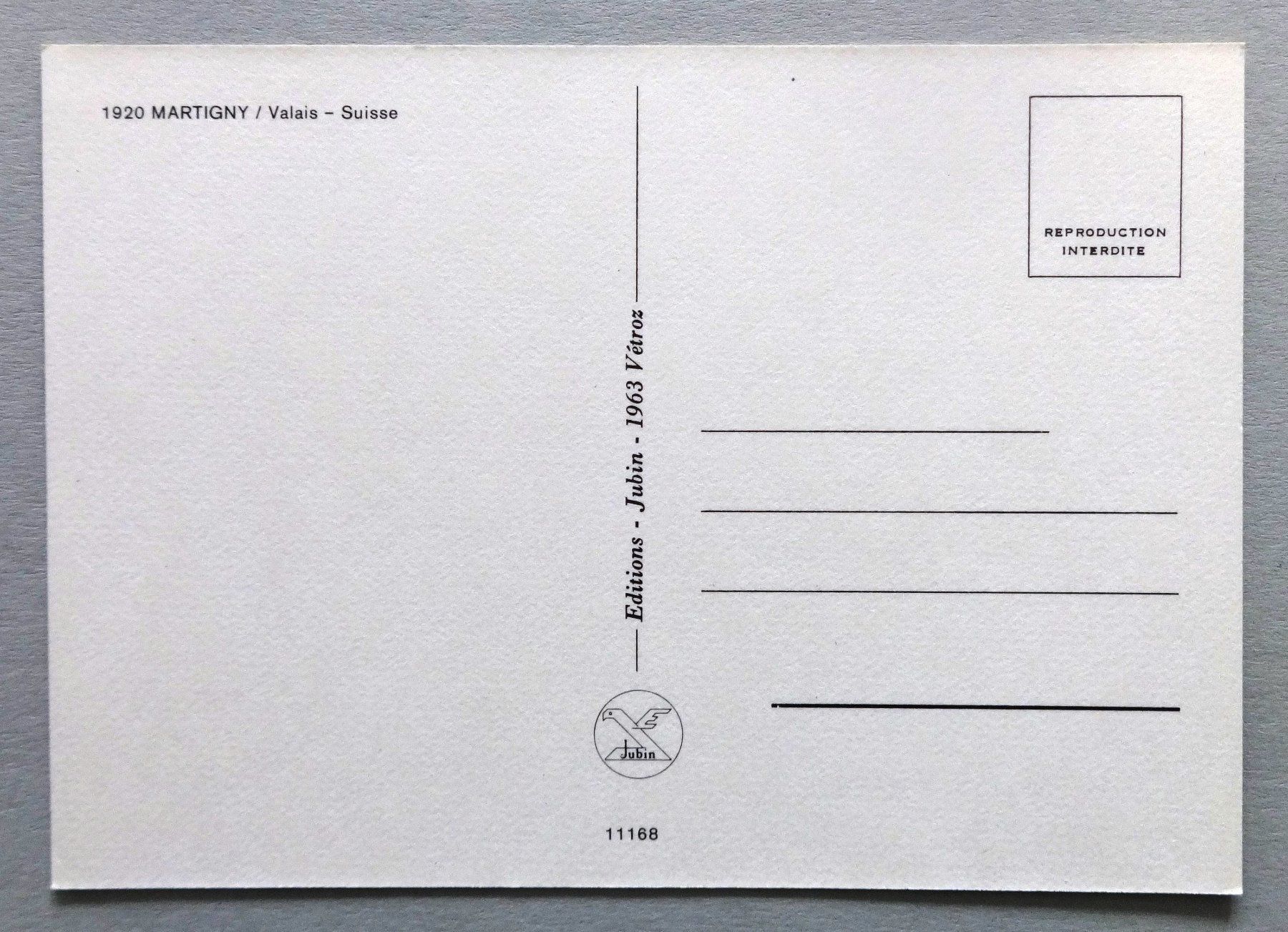 Cartoline postali: Martigny – Usato da Fétigny venduto da Billy2miny 1