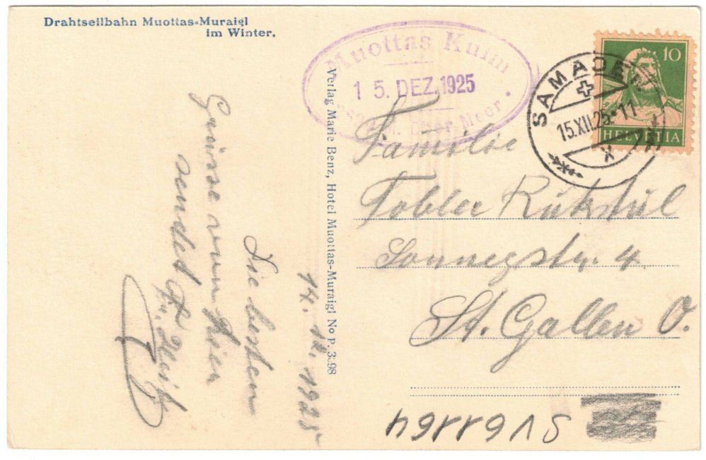 Cartes postales: St. Moritz - Standseilbahn Muottas Muragl – D'occasion à Binningen par Mountainrider 1