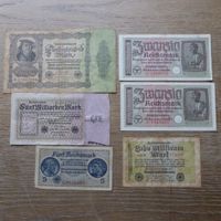 6 Stk. REICHS - BANKNOTEN  / siehe Bilder + Beschreibung