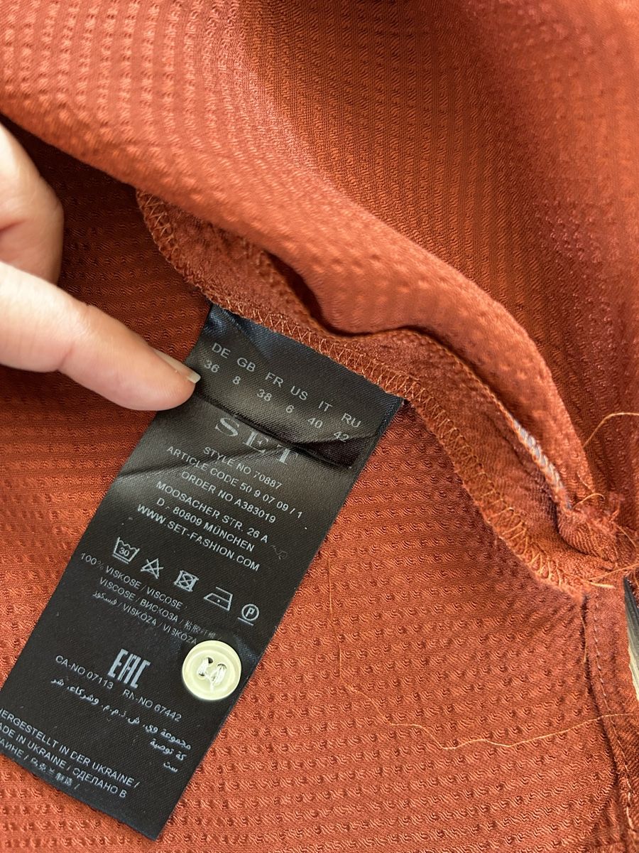 Camicette: Bluse SET Orange Kupfer Gr. 36 Viskose – Usato da Zug venduto da Gibbi80 2