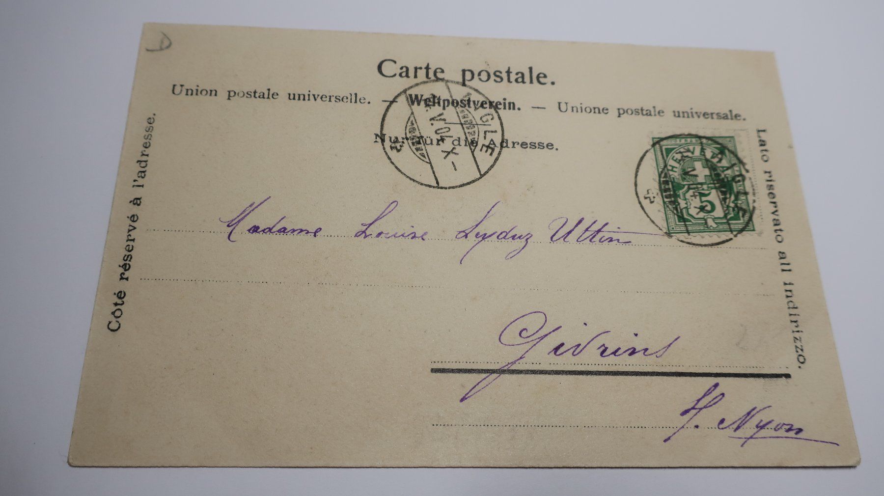 Cartoline postali: Aigle le Collège  1904 – Usato da Cormoret venduto da Pascalll2001 3