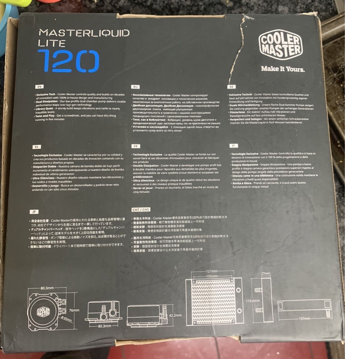 Componenti elettronici: MasterLiquid Lite 120 Wasserkühlung NEU – Nuovo (secondo la descrizione) da Ballwil venduto da AyngaMarket 2