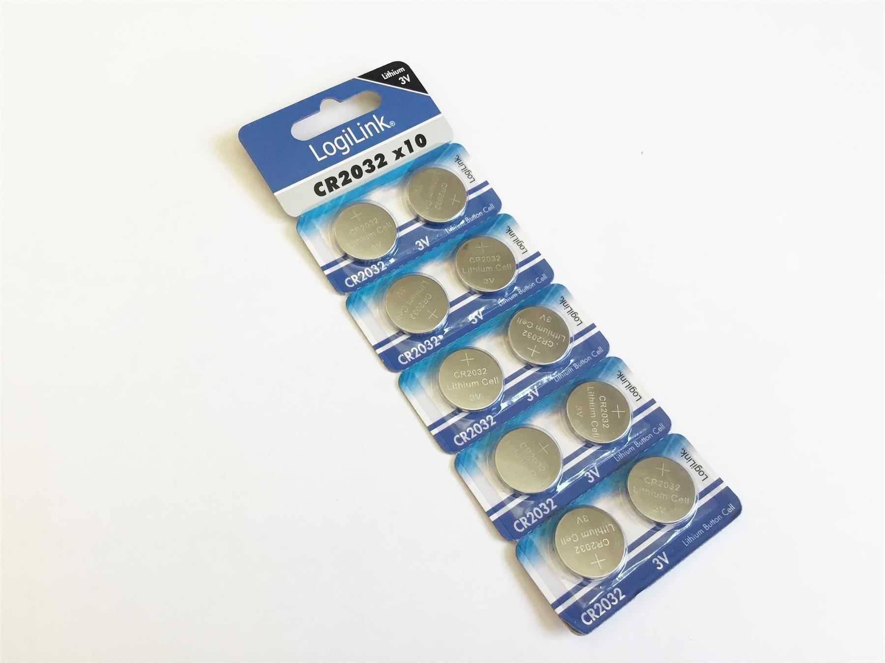 Caricatori & Batterie: Knopfzellen 10er-Pack, CR2032 LogiLink – Nuovo e nell'imballaggio originale da St. Gallen venduto da cointec 5