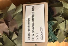 Tarnnetz, feuerhemmend 2x2m neu
