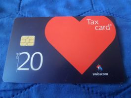 Swisscom Taxcard CHF 20, gültig bis 12/2025, neuwertig