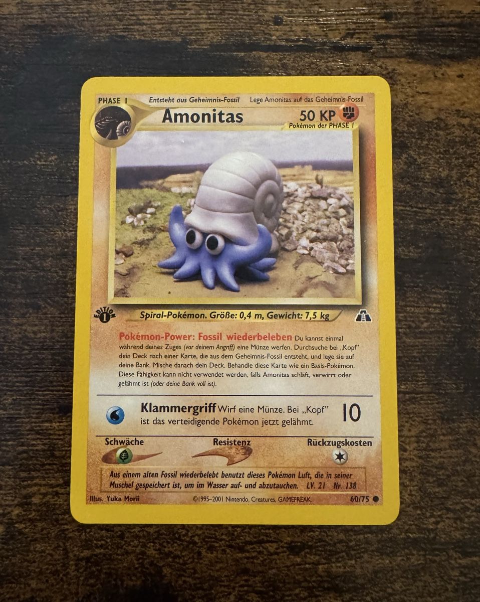 Pokémon Carte collezionabili: Amonitas 1st Edition 60 - DE – Usato da Zürich venduto da LJF