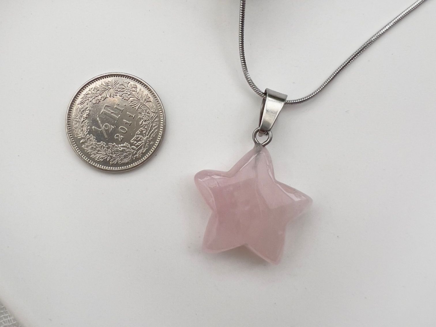 Ciondoli: Pendentif étoile en quartz rose – Nuovo e nell'imballaggio originale da Pully venduto da sunaddict