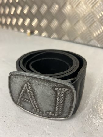 Armani Jeans Leder Gürtel schwarz