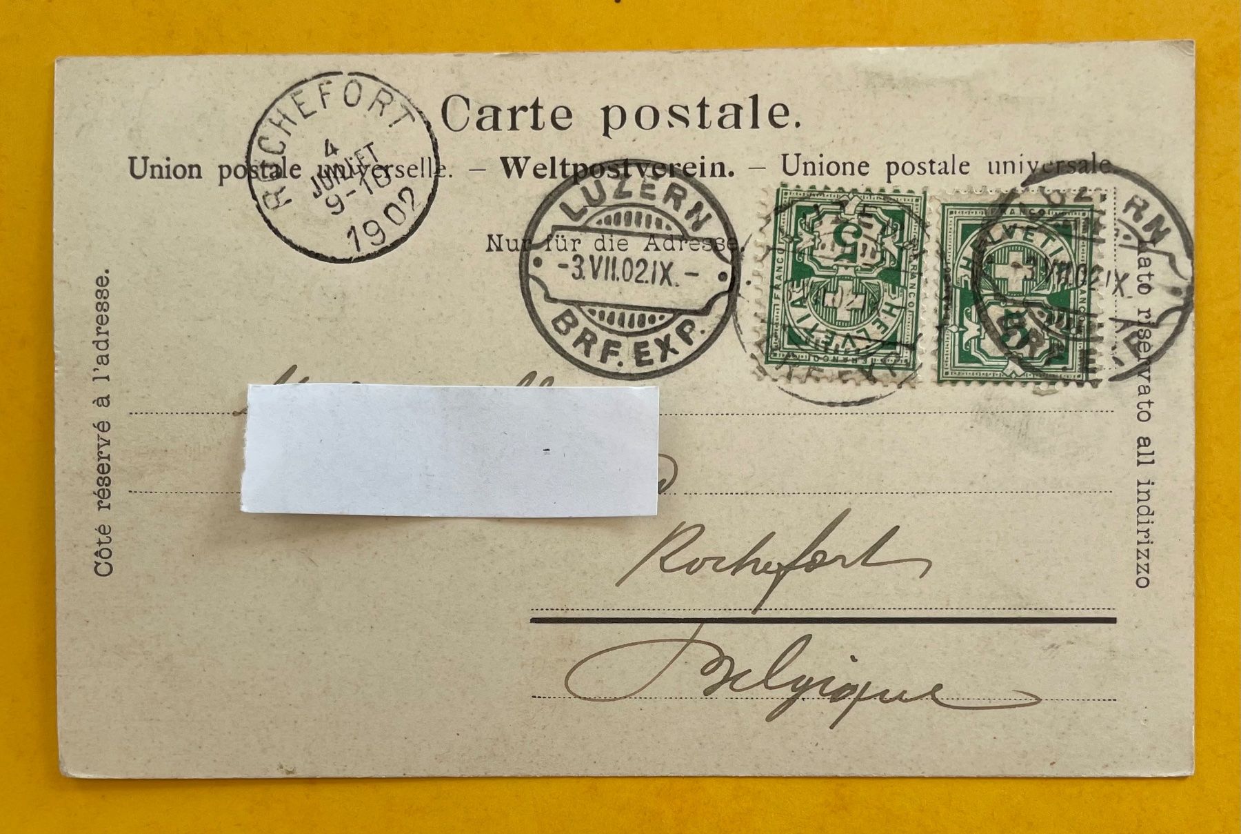 Cartoline postali: PILATUS - Die Hotels -  3.VII.02 – Usato da Mauren TG venduto da montis09 1