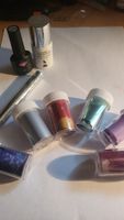 Nagelfolien Set mit Gel & Pinsel - Herbstfarben Nageldesign