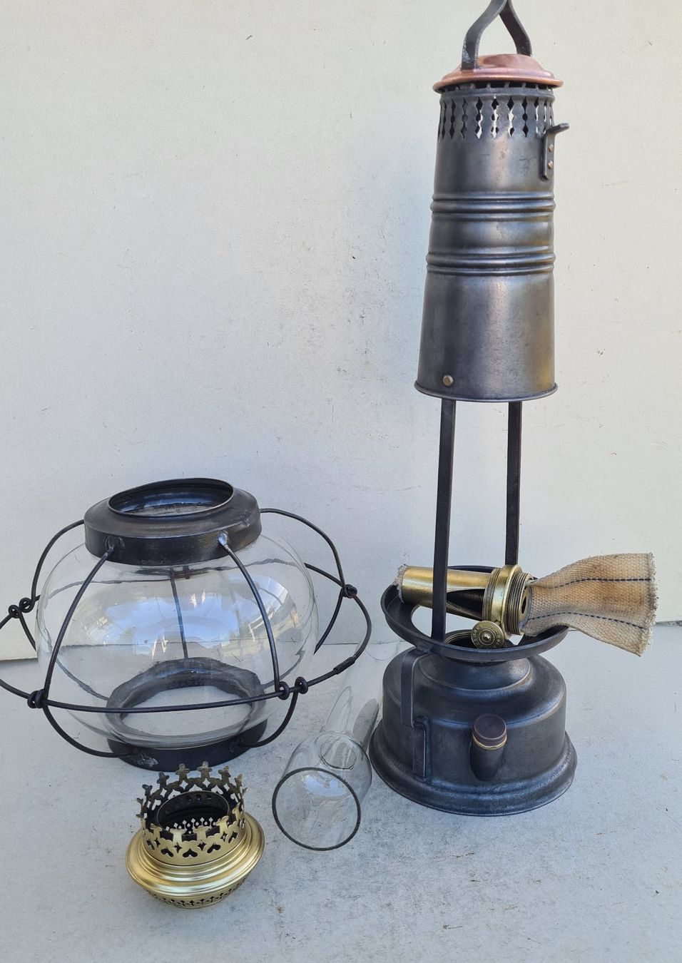 Lampen & Licht: Alte Petroleum Stall-Laterne Sturmlaterne – Gebraucht aus Frasnacht von Carawill 6