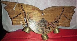 Doppel Pferdekopf aus Holz