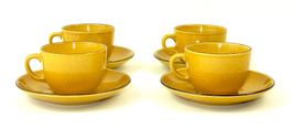 4 Stück Original « Rössler » Kaffeeset  - Senfgelb