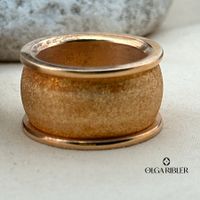 Edelstahl Statement  Ring rosevergoldet Grösse 58