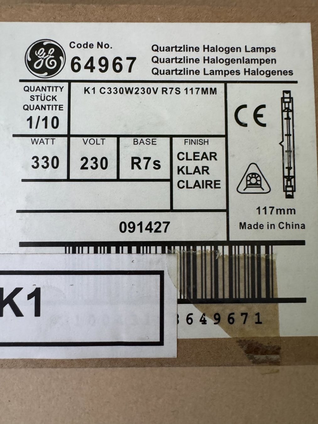General Electric Lampen: GE R7s Lampen 330W 230V – Neu und originalverpackt aus Schötz von amore14 2