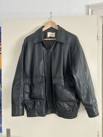 Bomber Lederjacke Grösse M Kunstleder Stradivarius