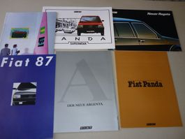 FIAT: 6 Verkaufsprospekte 1980er (Panda, Ritmo, Argenta ...