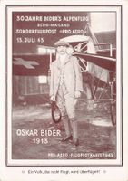 30 Jahre Oskar Biders Alpenflug Bern-Mailand, Sonderstempel