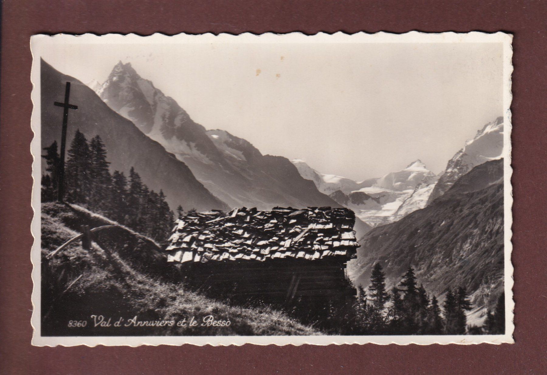 Cartoline postali: VAL D'ANNIVIERS - Besso - 1950 – Usato da Pully venduto da nicecards