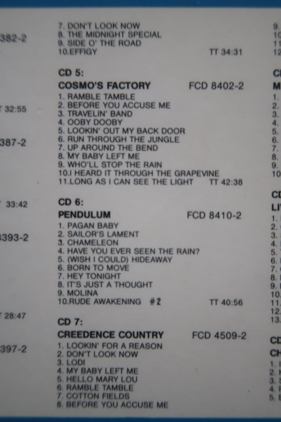 CDs: CREEDENCE CLEARWATER REVIVAL - 10 CD COLLECTION – Gebraucht aus Basel von Patiscat 3