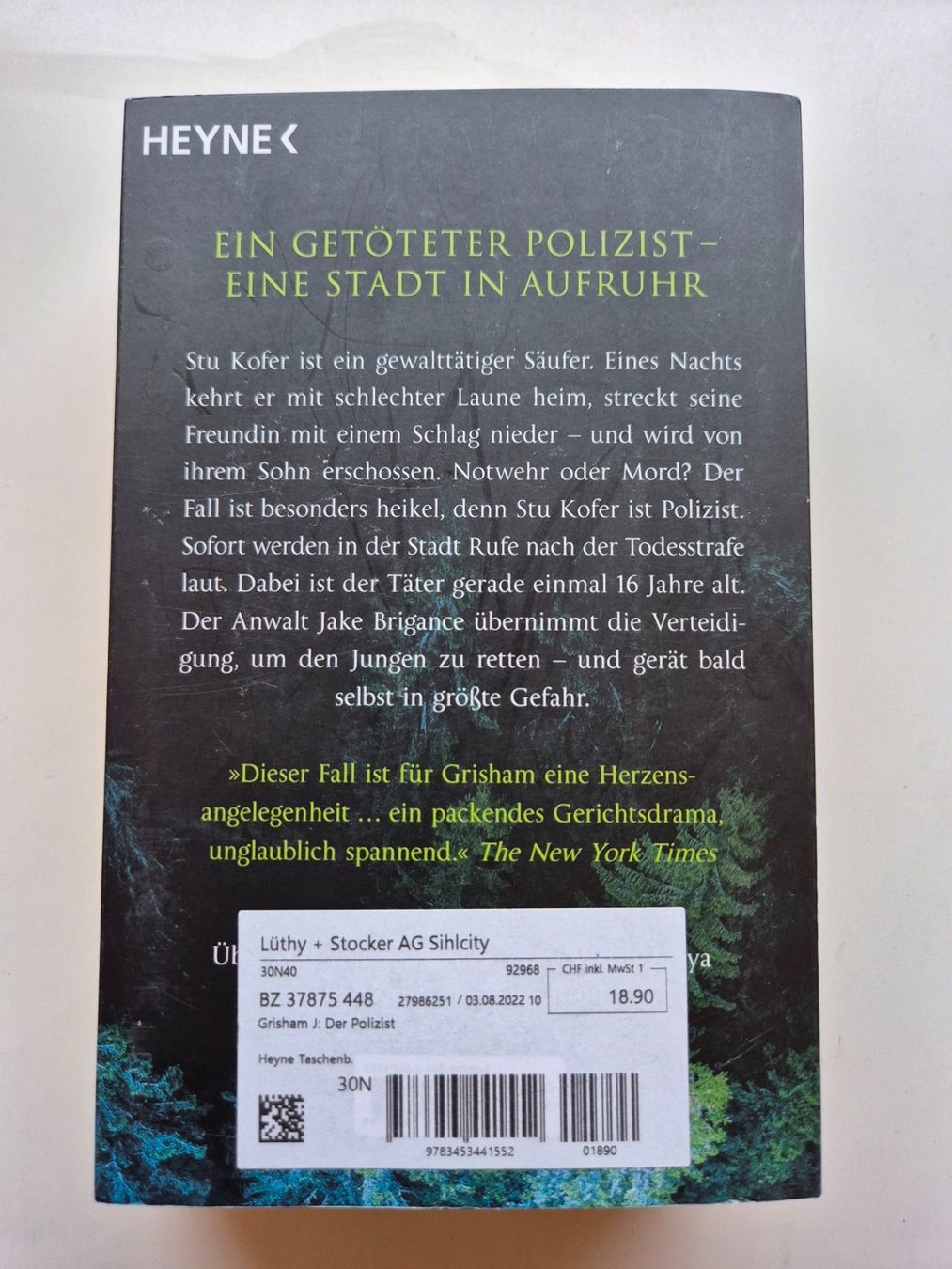 Libri: Der Polizist          von John Grisham – Usato da Niederweningen venduto da Obson 1
