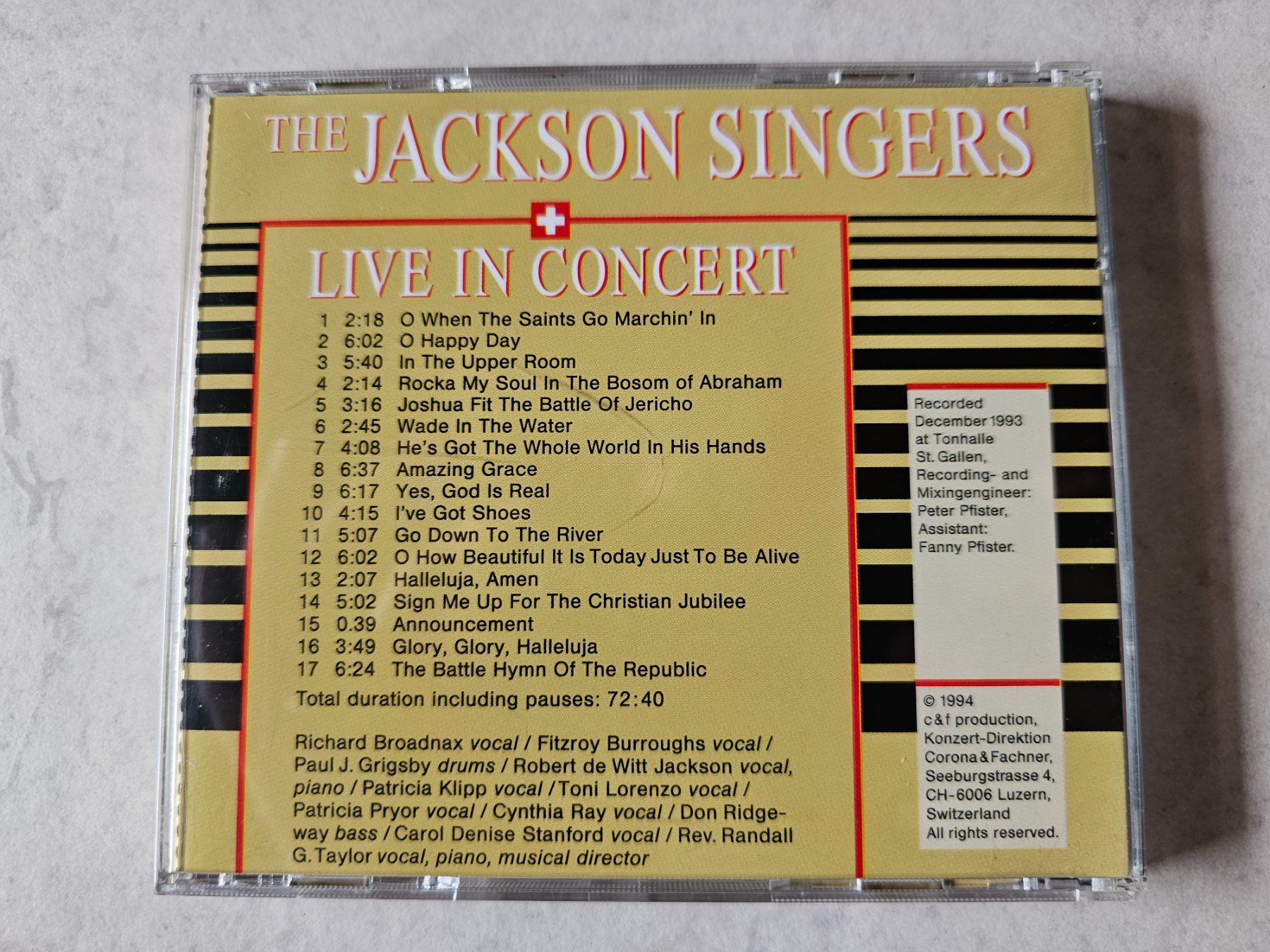 CDs: The Jacksons Singers  -  Live in Concert – Gebraucht aus Schneisingen von backstore24 1
