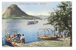 Lago di Lugano e Monte San Salvatore (TI) Dampfschiff - 1912