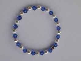 Armband, Swarovski Perlen und Kristalle, 17cm